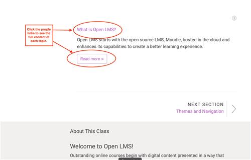 open LMS annotated navigation image 